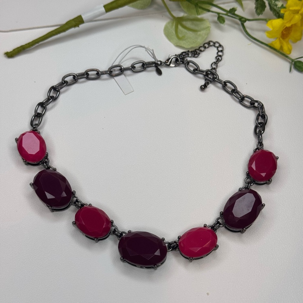 Premier Designs Berrylicious Chunky Statement Necklace in Gunmetal